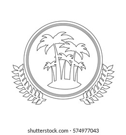 symbol figure island icon image, vector illustration