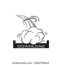 Símbolo de intercambio de archivos en Internet a través de torrent