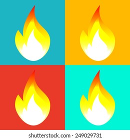 Symbol of fire.Vector