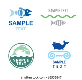 symbol fish. vector