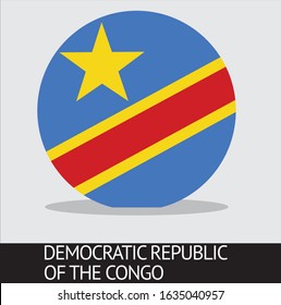 symbol of the flag of the democratic republic of the congo with a white background