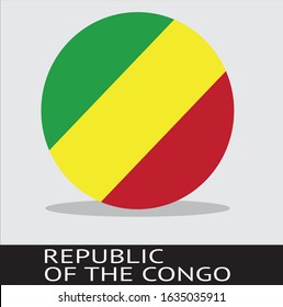 
The symbol of the flag of the Republic of Congo with a white background