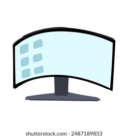 símbolo de pantalla flexible de dibujos animados. trabajo móvil, negocios de tabletas, símbolo de ordenador de Web símbolo de pantalla flexible. símbolo aislado Ilustración vectorial