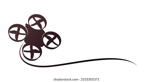 The symbol of flight quadrocopter.
