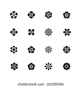 symbol of flower set, flower icon