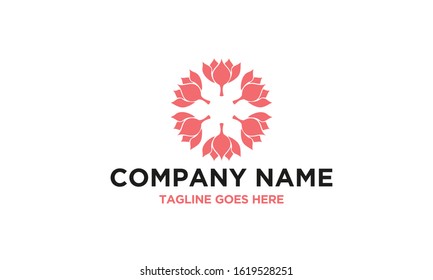 Symbol Flowers Vector Logo Design Inspirations