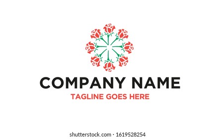 Symbol Flowers Vector Logo Design Inspirations