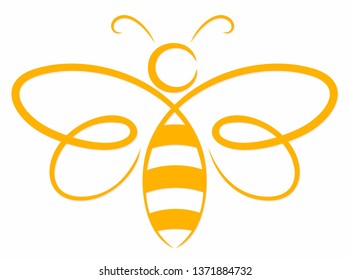 A symbol of the flying stylized bee.
