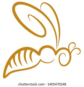 A symbol of the flying stylized bee.