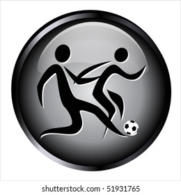 symbol football icon isolated on white background, clipping path included, vector