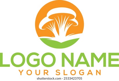 The symbol of forest stylized mushrooms. 