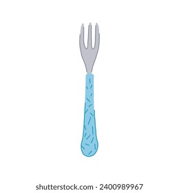 symbol fork cartoon. dinner tableware, restaurant meal, eat silver symbol fork sign. isolated symbol vector illustration