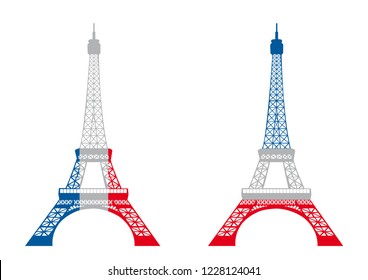 Symbol of France with Eiffel tower