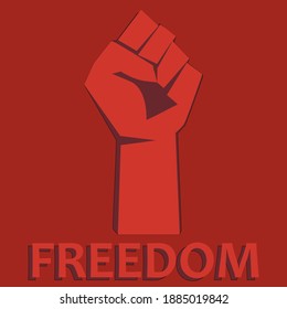 symbol of freedom hand illustration vector image