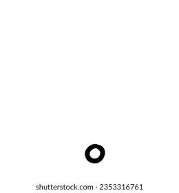 Symbol full stop outline font in outline bubble style isolated on white background. For typography, font, lettering, logo, alphabet, education, abc, branding, presentation, signboard.