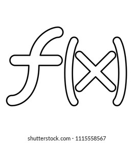 Symbol function icon black color
