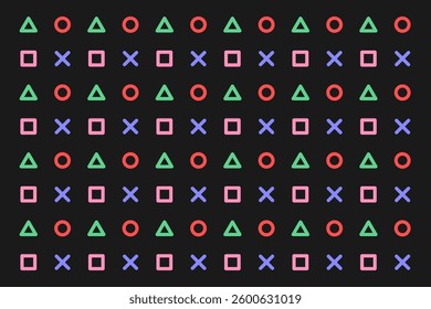 symbol of game and play button seamless pattern