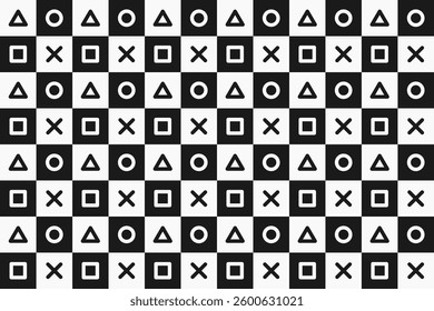 symbol of game and play button seamless pattern