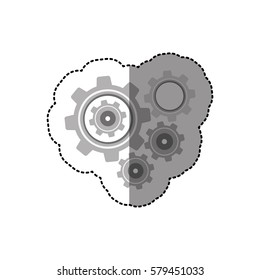 symbol gears icon image, vector illustration design