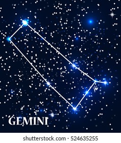 Symbol: Gemini Zodiac Sign. Vector Illustration. EPS10