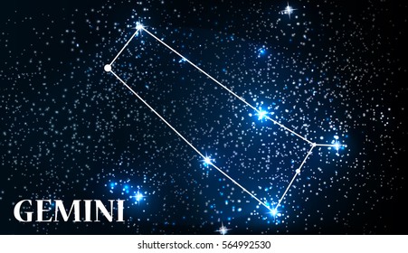 Symbol: Gemini Zodiac Sign. Vector Illustration. EPS10