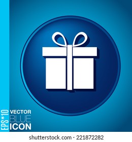 symbol gift box with a bow. icon holiday. gift