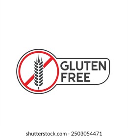 symbol of gluten free, gluten free label, vector art.