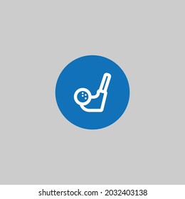 Symbol of Golf. Thin line Icon of Set of Sport Equipment. Stroke Pictogram Graphic for Web Design