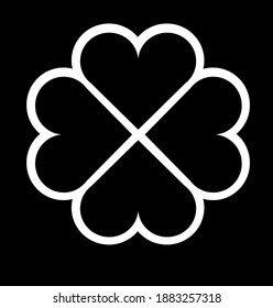 A symbol of good luck , four-leaf clover, vector