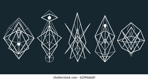  symbol  graphic set Sacred Geometry 