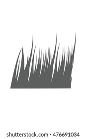 symbol of gray grass. Vector illustration