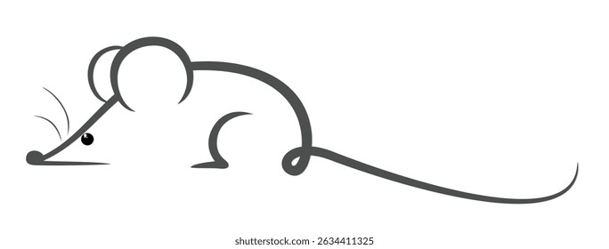 The symbol of a gray stylized mouse.