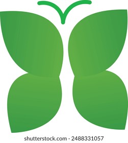 symbol of green butterfly suitable for green eco	