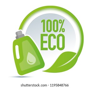 Symbol green detergent ecological
