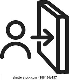 Símbolo de directrices, icono de guía, ilustración de línea vectorial