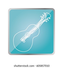 symbol guitar instrument icon, vector illustration design