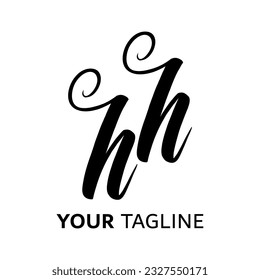 Symbol H letter logo on white background, can be used for art companies, sports, etc