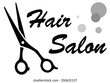 symbol of hair salon with isolated scissors