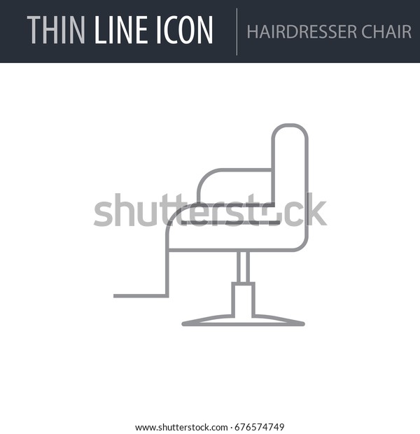 Symbol Hairdresser Chair Thin Line Icon Stock Image Download Now