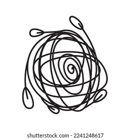 Symbol of a hand drawn sketch of a nest