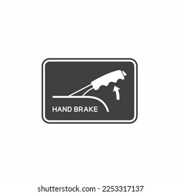 symbol of handbrake, car handbrake, vector art.
