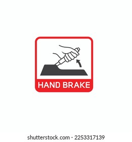symbol of handbrake, car handbrake, vector art.