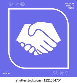 Symbol of handshake in circle. Graphic elements for your design