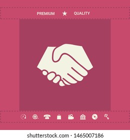 Symbol of handshake in circle. Graphic elements for your design