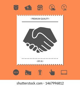 Symbol of handshake in circle. Graphic elements for your design