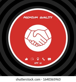 Symbol of handshake in circle. Graphic elements for your design