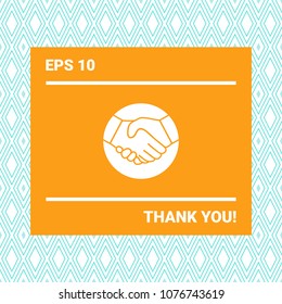 Symbol of handshake in circle. Icon