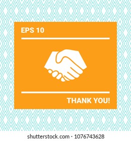 Symbol of handshake in circle. Sign