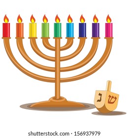 symbol of Hanukkah. Hanukkah menorah