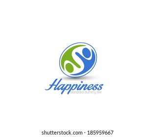 Symbol of Happiness, isolated vector design 